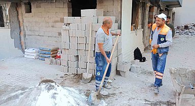 Ankara'da doğalgaz patlaması sonucu hasar gören ev ve dükkanların onarımına başlandı