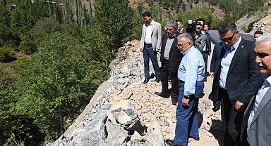 Başkan Büyükkılıç, Kapuzbaşı Şelaleleri yolunda sıcak asfalt çalışmalarını inceledi