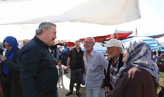 Başkan Palancıoğlu köy pazarını gezdi