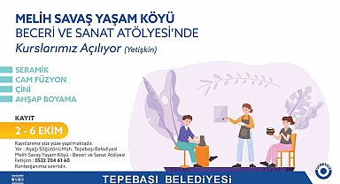 Beceri ve sanat atölyesi için kayıtlar başlıyor