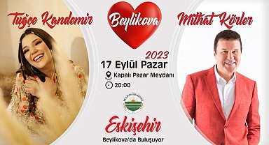 Beylikova'da Tuğçe Kandemir ve Mithat Körler konserleri için davet