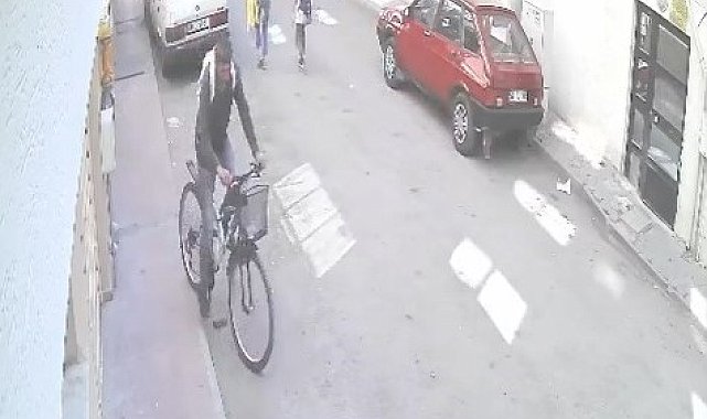 Bisiklet hırsızı güvenlik kameralarına yakalandı