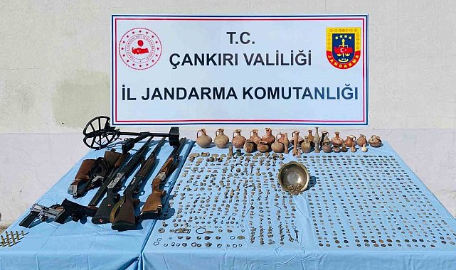 Çankırı'da yüzlerce sikke ele geçirildi