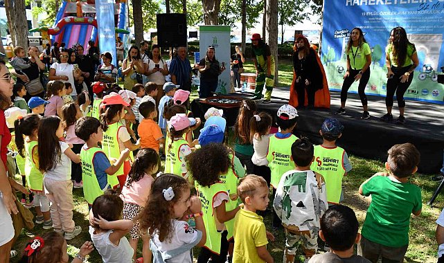 Çocuklarla hareketlilik günü renkli görüntülere sahne oldu
