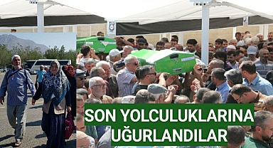 Düğüne giderken kazada ölen yaşlı çift son yolculuğuna uğurlandı