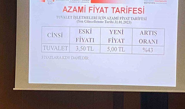 Eskişehir'de tuvalet fiyatları 5 TL oldu