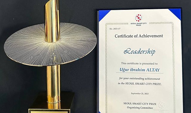 Güney Kore'den Başkan Altay'a "Akıllı Şehir Liderlik Ödülü"