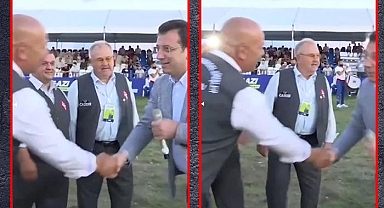 İmamoğlu cazgırı öyle bir anda çekti ki... Güreşçilerin arasında kalmaktan kurtardığı anlar gündem oldu