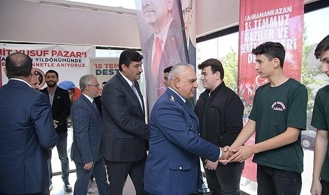Kahramankazan Belediye Başkanı Oğuz ve Kaymakamı Parlar'dan 15 Temmuz Gaziler ve Şehit Aileleri Derneğine ziyarret