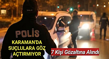 Karaman'da 777 şahıs 125 araç sorgulandı 7 kişi yakalandı
