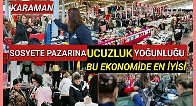 Karaman'da Her Cuma Kurulan Sosyete Pazarına İlgi Giderek Artıyor