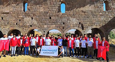 Karaman'a "Anadolu'yuz Biz" projesiyle gelen gençler kenti tanıdı