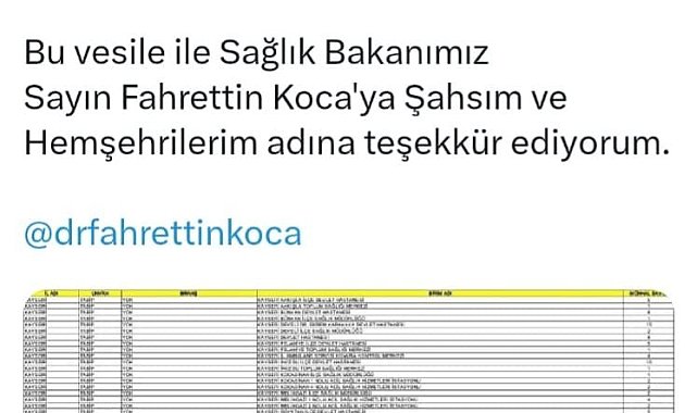 Kayseri'ye 'doktor' müjdesi
