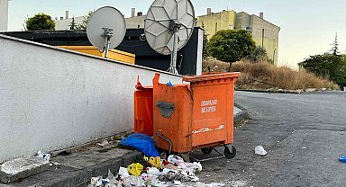 Kırık konteyner değiştirilmeyi bekliyor
