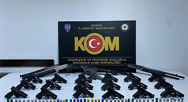 Mersin'de 23 ruhsatsız silah ele geçirildi