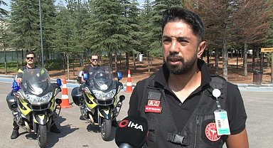 Motosiklet ambulanslar "altın dakikalar" içerisinde yaptıkları müdahale ile hayat kurtarıyor