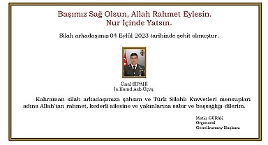 MSB, EYP patlaması sonucu bir askerin şehit olduğunu duyurdu