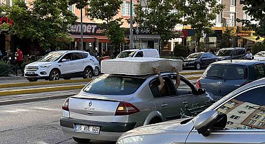 Öğrencilerden ilginç taşıma yöntemi şaşırttı