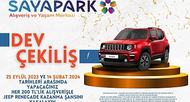 Sayapark AVM çekilişle cip veriyor