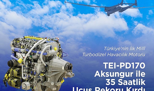 Türkiye'nin ilk milli turbodizel havacılık motoru uçuş rekoru kırdı