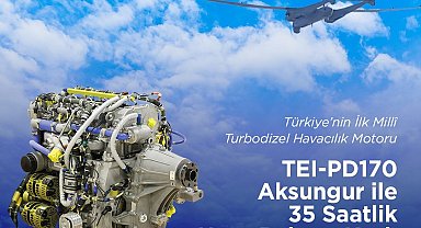 Türkiye'nin ilk milli turbodizel havacılık motoru uçuş rekoru kırdı
