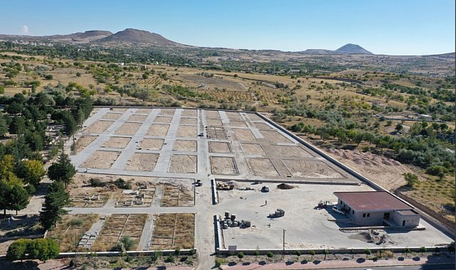 Uçhisar kasabasında mezarlık alanı genişletildi