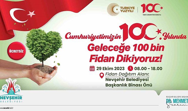 100. yılda100 bin fidan dağıtılacak