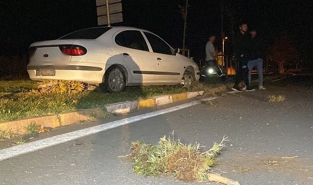 16 yaşındaki ehliyetsiz ve alkollü sürücü kaza yaptı