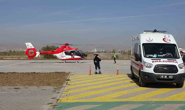 Ambulans helikopter bebek için havalandı