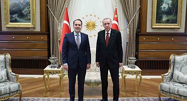 Cumhurbaşkanı Erdoğan, Yeniden Refah Partisi Genel Başkanı Fatih Erbakan'ı kabul etti.
