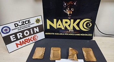 Düzce'de eroin ile yakalanan 3 şüpheli tutuklandı