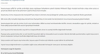 Et ve Süt Kurumu'ndan, CHP Milletvekili Karabat'a cevap