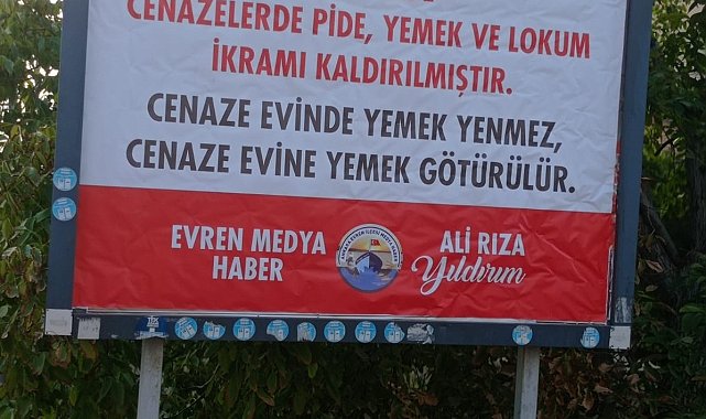 Evren ilçesi sakinleri, cenazelerde pide ve lokum ikramı yapılmasının kaldırılmasından memnun