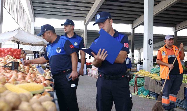 Gölbaşı Belediyesi zabıta ekiplerinden pazar denetimi