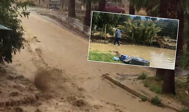Hatay'da şiddetli yağış sele dönüştü! Tarım arazileri ve bahçeler sular altında kaldı