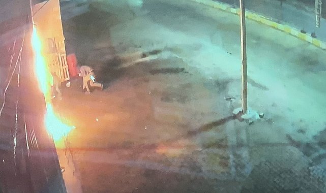 İş yerine molotoflu saldırı