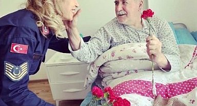 Jandarma ekipleri huzurevini ziyaret etti