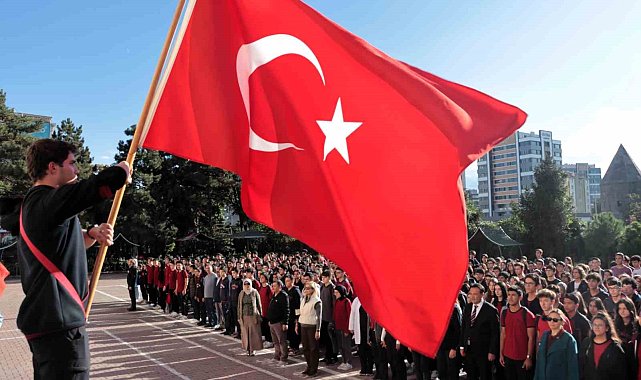 Kayseri'de okullarda Filistin için saygı duruşu