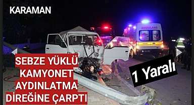 Kaza sonrası kamyonette sıkışan sürücü için tüm ekipler seferber oldu