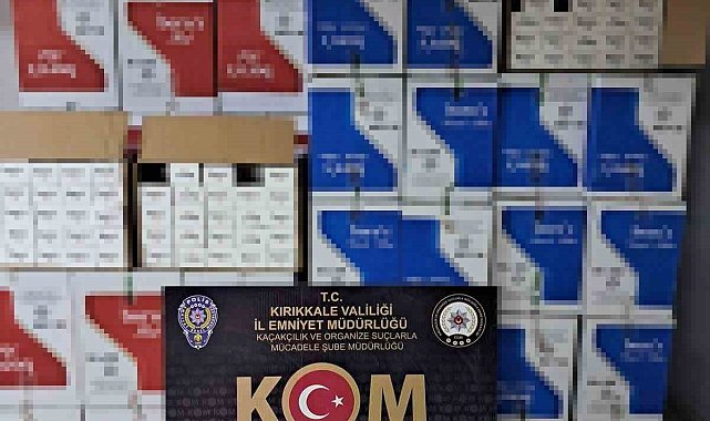 Kırıkkale'de 1 milyon 800 bin adet makaron ele geçirildi