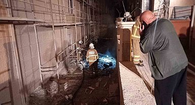 Kırıkkale'de apartman bahçesinde çıkan yangın söndürüldü