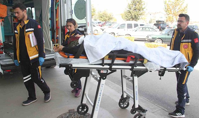 Köpeklerden kaçarken devrilen bisikletin sürücüsü yaralandı