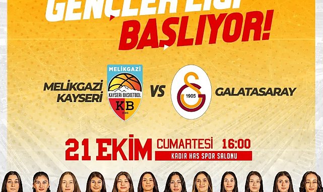 Melikgazi Basketbol'a Gençler Ligi'nde ilk rakip Galatasaray