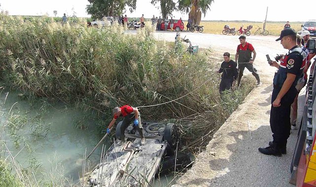 Mersin'de kanala düşen otomobilin sürücüsü hayatını kaybetti