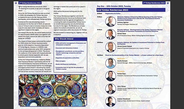 Uluslararası İstanbul sigortacılık konferansları başlıyor