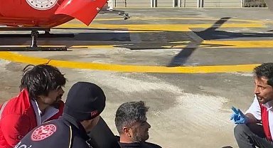 Apandisit tanısı konulan hasta için helikopter havalandı