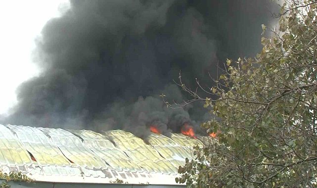 Arnavutköy'de fabrikada korkutan yangın, dumanlar gökyüzünü sardı