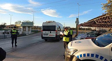 Balıkesir'de servis araçlarına denetim