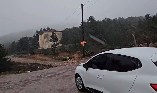Balıkesir'e mevsimin ilk karı yağdı
