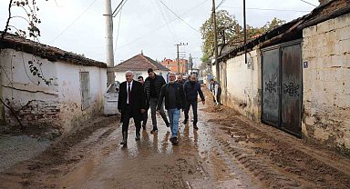 Başkan Atay sel mağduru vatandaşlarla buluştu